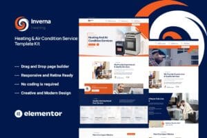 Inverna – Heating & Air Condition Service Template Kit