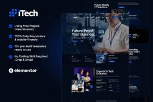 iTech – IT Solutions & Services Company Elementor Template Kit