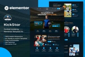 Kickstar – Football Academy Elementor Template Kit