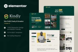 Kindly – Non Profit Charity & Donation Elementor Template Kit