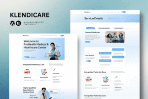 Klendicare – Medical Elementor Template Kit