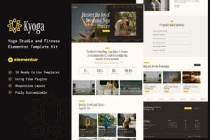 Kyoga – Yoga Studio & Fitness Elementor Template Kit