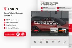 Levion – Electric Vehicle Elementor Template Kit