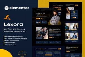 Lexora – Law Firm & Attorney Elementor Template Kit