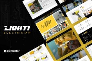 Lighti – Electrician Elementor Pro Template Kit