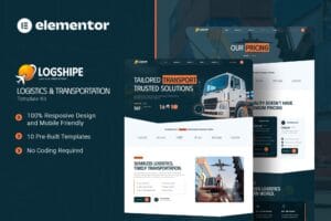 Logshipe – Logistics & Transportation Elementor Template Kit