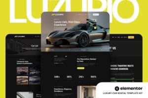 Luzurio – Luxury Car Rental Elementor Template Kit