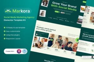 Markora – Social Media Marketing Agency Elementor Template Kit