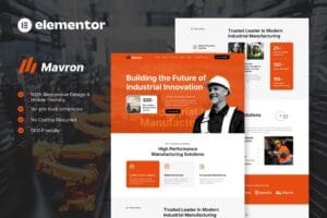 Mavron – Industrial & Manufacturing Elementor Template Kit