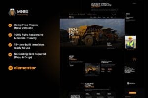 Minex – Mining & Industry Elementor Template Kit