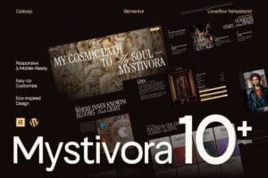 Mystivora – Modern Mystical Astrology & Horoscope Elementor Template Kit