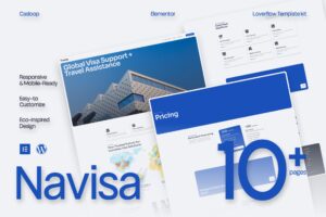 Navisa – Clean Modern Visa Agency Elementor Template Kit