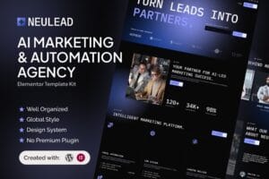 Neulead – AI Marketing & Automation Agency Elementor Template Kit