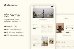 Nivaya – Yoga Studio & Fitness Elementor Template Kit
