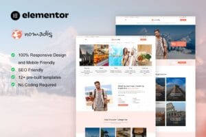 Nomadiq – Travel Blog & Magazine Elementor Pro Template Kit