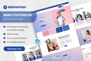 Nuro – Mental Health Therapy Elementor Template Kit