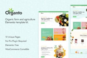 Organto – Organic Food Elementor Template Kit