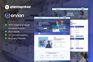 Orvion – Pharmacy & Medical Service Elementor Pro Template Kit