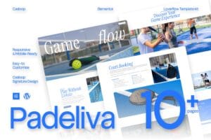 Padeliva – Modern Sporty Padel & Tennis Elementor Template Kit