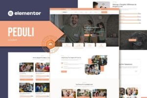 Peduli – Charity Elementor Template Kit
