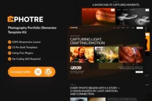 Photre – Photography Portfolio Elementor Template Kit
