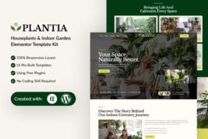 Plantia – Houseplants & Indoor Garden Elementor Template Kit