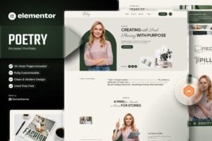 Poetry – Personal Portfolio & Resume Elementor Template Kit