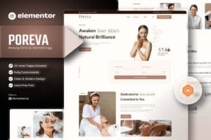 Poreva – Beauty Clinic & Dermatology Elementor Template Kit