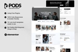 Potshow – Radio Station & Podcaster Elementor Template Kit