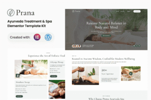 Prana – Ayurveda Treatment & Spa Elementor Template Kit