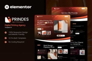 Prindes – Digital Printing Agency Elementor Template Kit