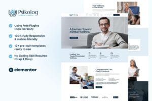 Psikolog – Psychology & Counseling Elementor Template Kit