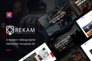 Rekam Kit – Modern Videographer Elementor Template Kit