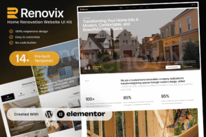 Renovix – Home Renovation Elementor Template Kit
