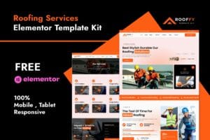 Rooffy – Roofing Services Elementor Template Kit