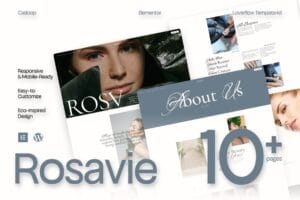 Rosavie – Soft Luxe Beauty Salon Elementor Template Kit