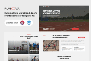 Runova – Marathon & Sports Events Running Club Elementor Template Kit
