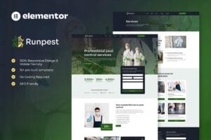 Runpest – Pest Control Service Elementor Template Kit