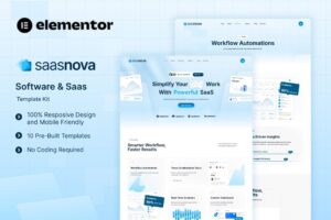 SaaSNova – Software & Saas Elementor Template Kit