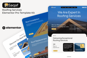 Saqaf – Roofing Services Elementor Pro Template Kit