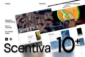 Scentiva – Modern Elegant Perfume & Fregrance Elementor Template Kit