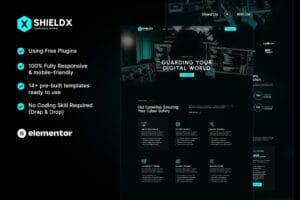 ShieldX – Cybersecurity Services Elementor Template Kit