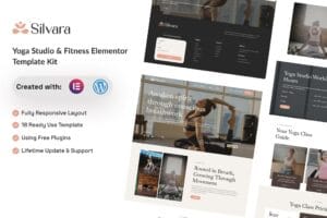 Silvara – Yoga Studio & Fitness Elementor Template Kit