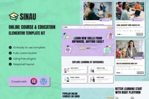 Sinau – Online Course & Education Elementor Template Kit