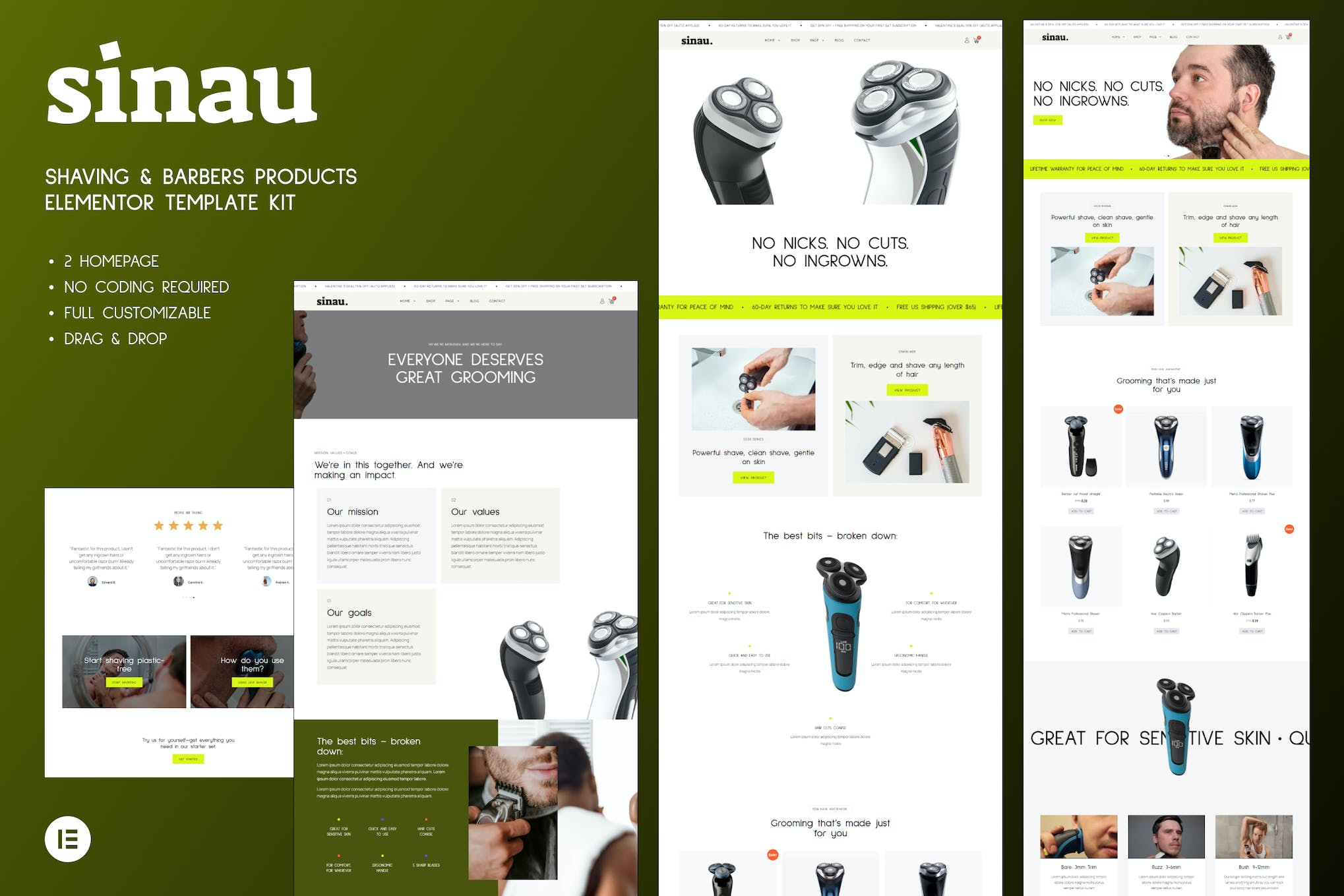 sinau-shaving-barbers-products-elementor-template Sinau – Shaving & Barbers Products Elementor Template Kit
