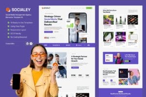 Socialey – Social Media Management Agency Elementor Template Kit
