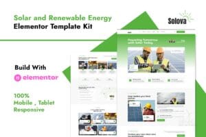 Solova – Solar & Renewable Energy Elementor Template Kit