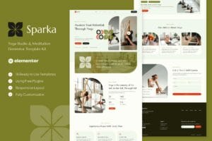 Sparka – Yoga Studio & Meditation Elementor Template Kit