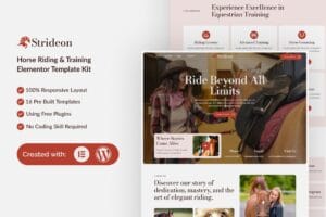 Strideon – Horse Riding & Training Elementor Template Kit