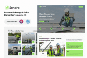 Sundra – Renewable & Energy Solar Elementor Template Kit